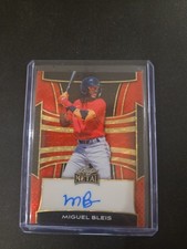 Marketplace image: 2025 Leaf Metal Baseball Miguel Bleis Auto #1/1 Red Superflood Superfractor