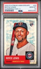 Marketplace image: ROYCE LEWIS RC 1/1 2022 Topps Chrome Platinum Anniversary SUPERFRACTOR PSA 10